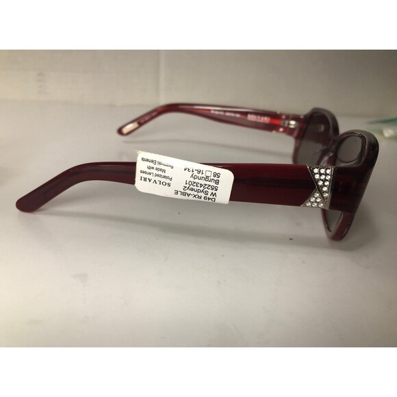 New SOLVARI Women's "Sydney 2" Burgundy SUNGLASSES, Polarized, Rx-able - Picture 5 of 9